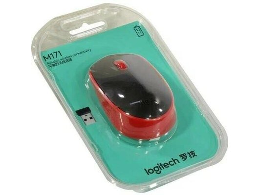 Мышь беспроводная Logitech M171 Red-Black